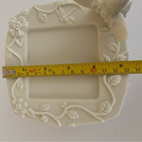 Retired PARTYLITE Enchantment Fairy Bisque Porcelain Pillar Candle Holder - Picture 8 of 9